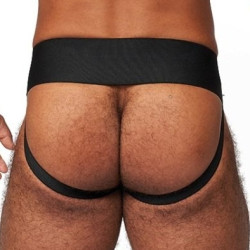 Mr B - Mister B Jockstrap en cuir Mister B Noir-Rouge